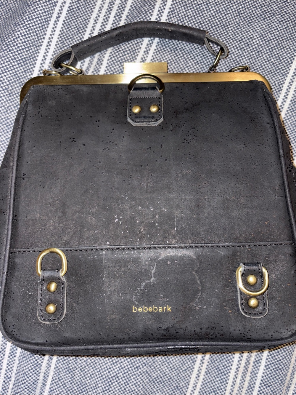 LaFlore Paris Black Leather Convertible Crossbody Bag - Picture 4 of 4